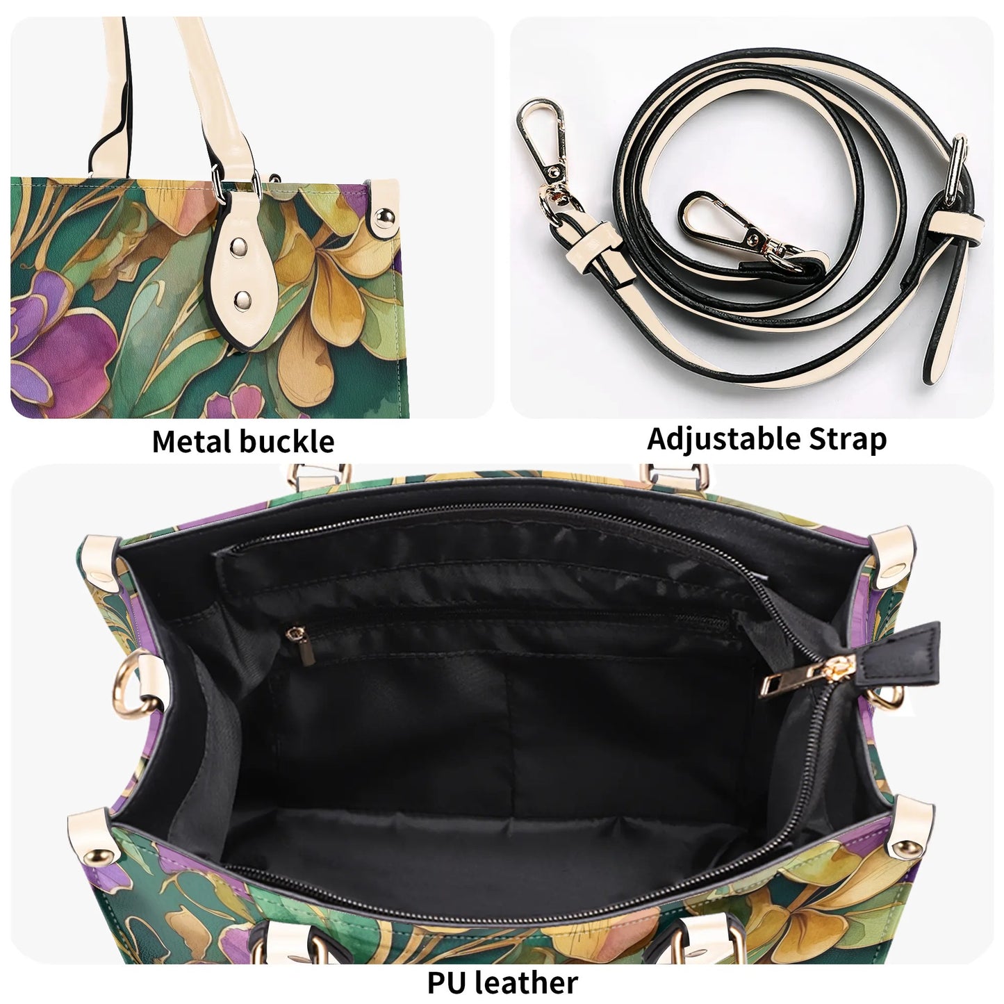 Mardi Gras Purse Luxury Womens Vegan Leather Handbag