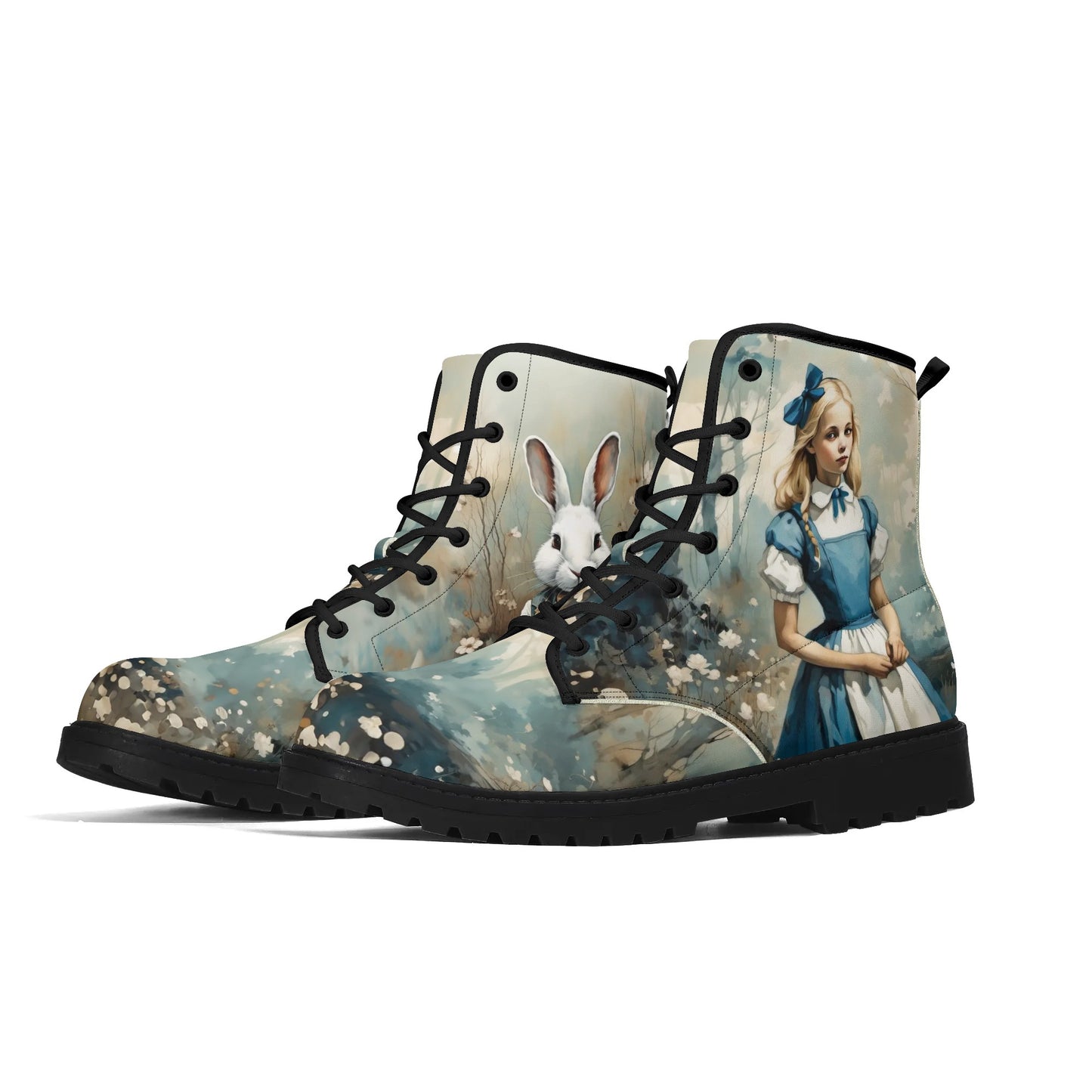 Alice in Wonderland Womens Vegan Boots