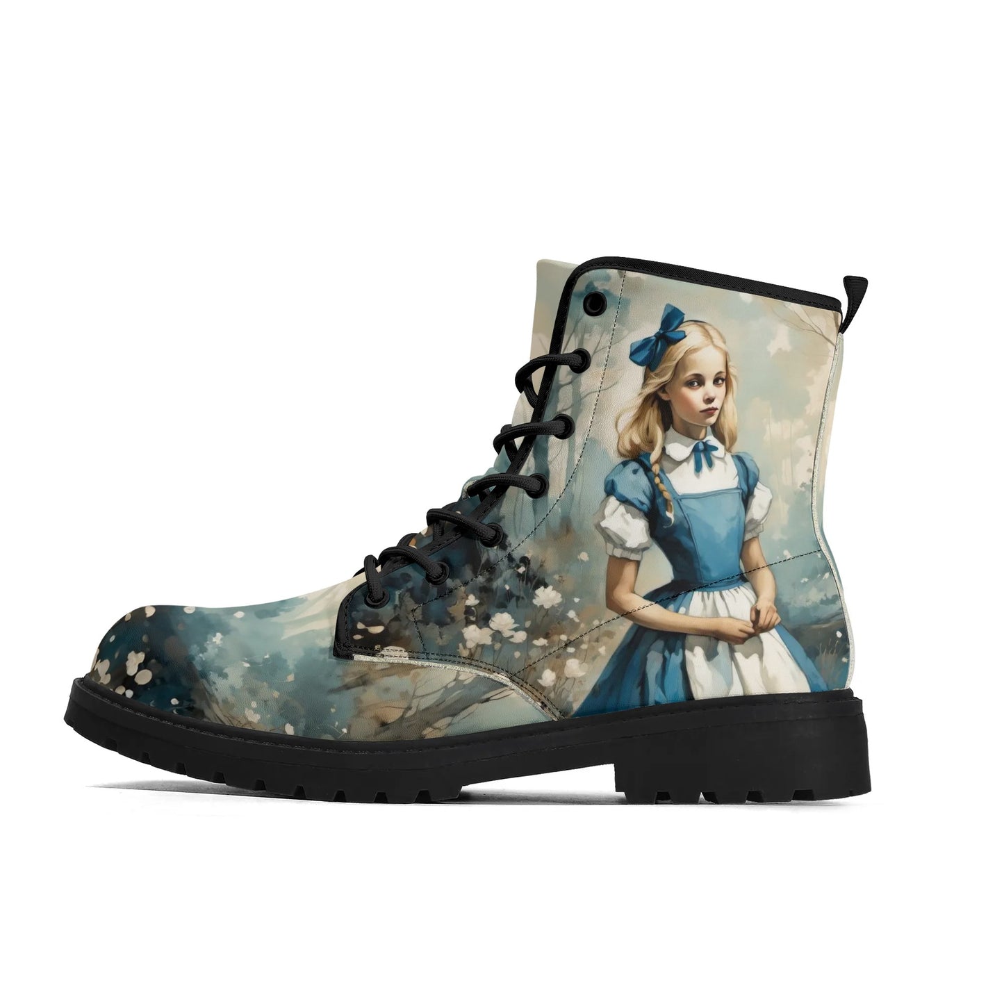 Alice in Wonderland Womens Vegan Boots