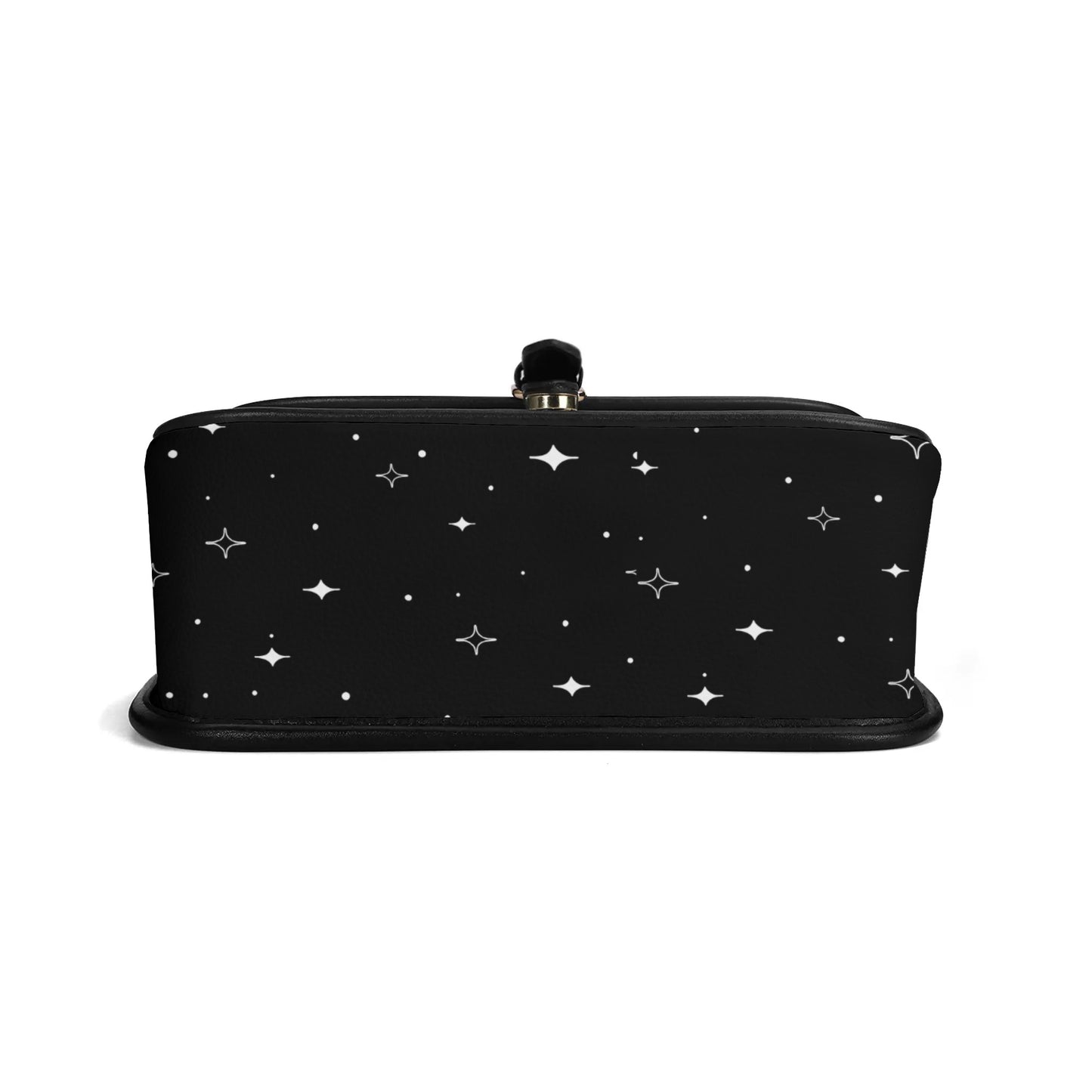 Minimalist Diamond Sparkle Stars Womens Vegan Buckle Shoulder bag