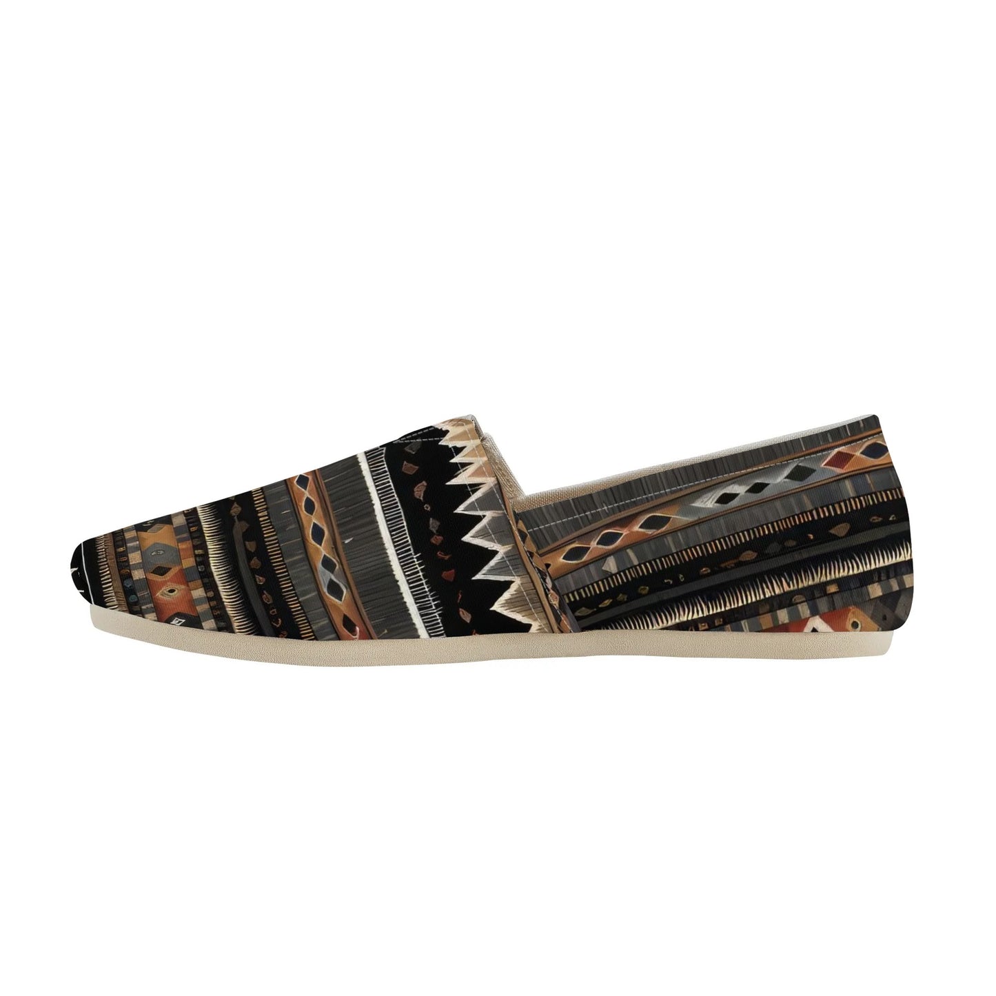 Southwestern Brown Stripes - Mens Casual Slip On Shoes