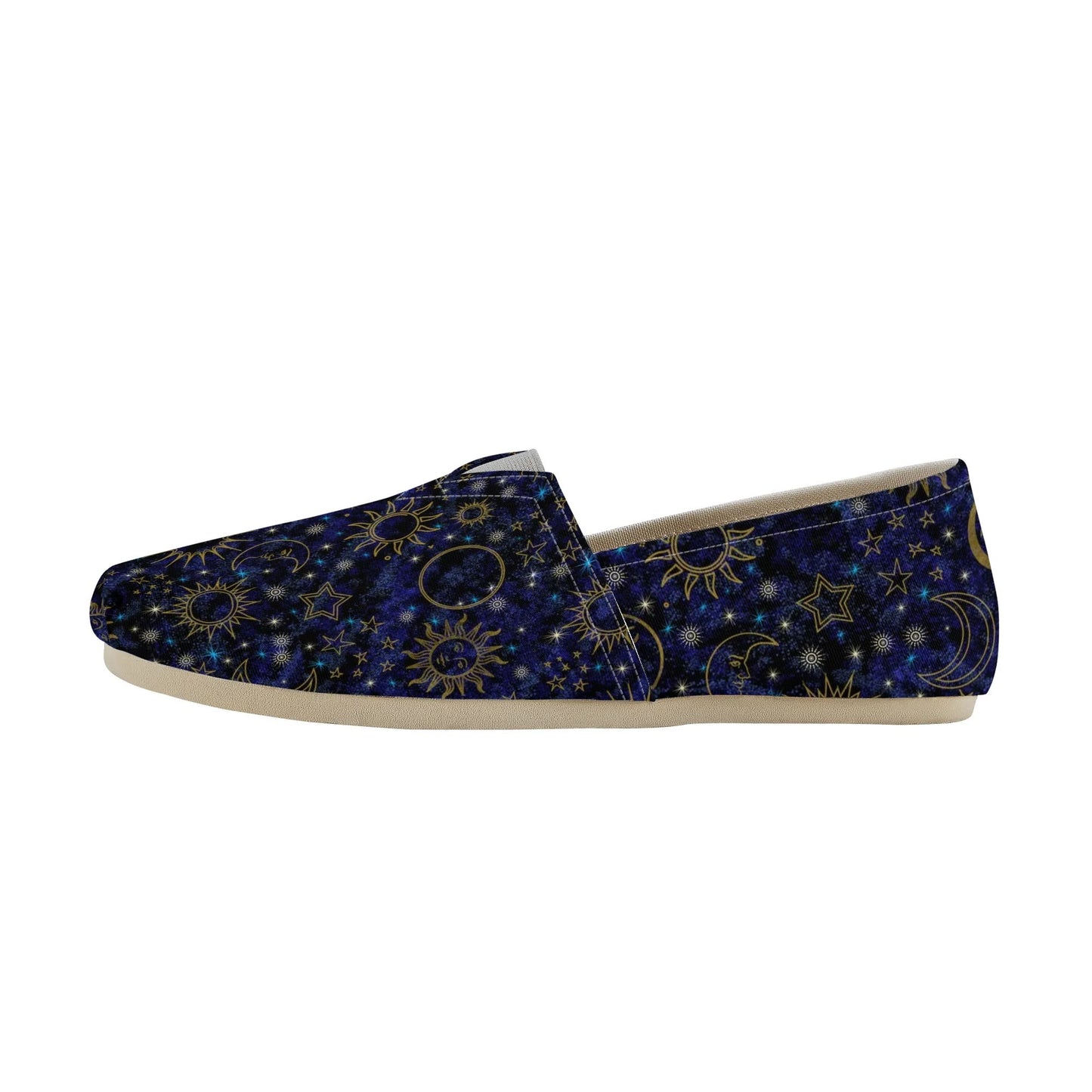 Night Sky Celestial Galaxy Womens Casual Slip On Shoes