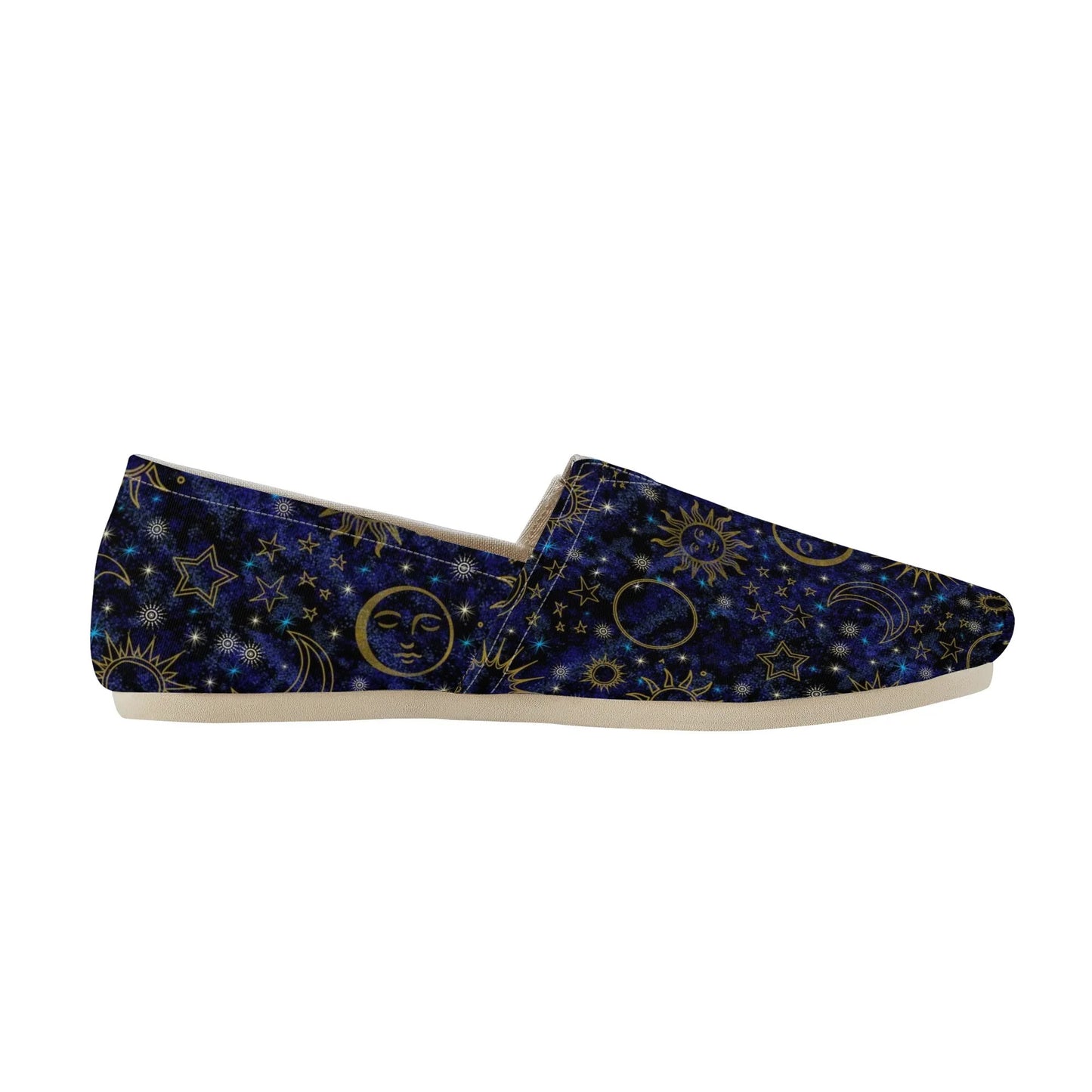 Night Sky Celestial Galaxy Womens Casual Slip On Shoes