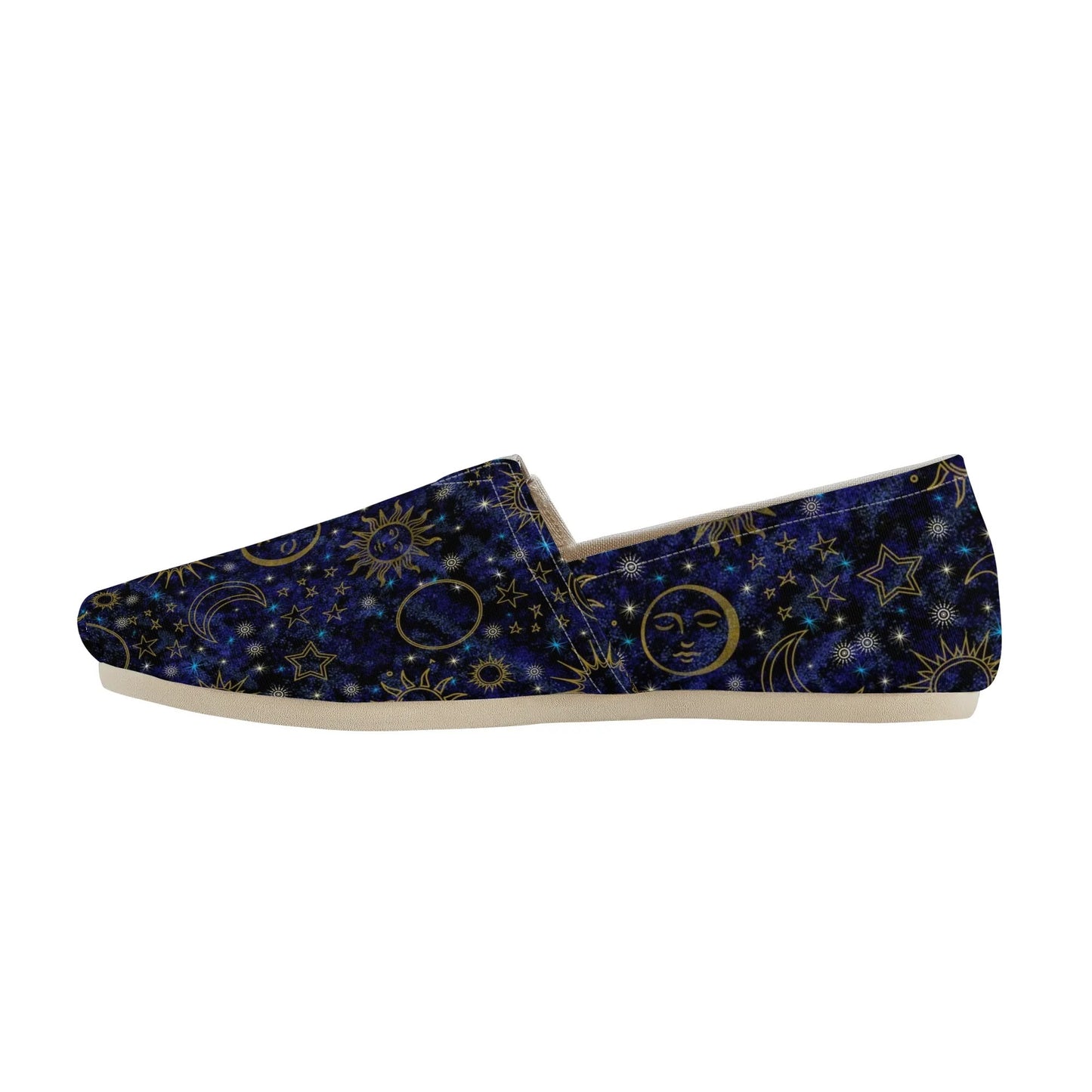 Night Sky Celestial Galaxy Womens Casual Slip On Shoes