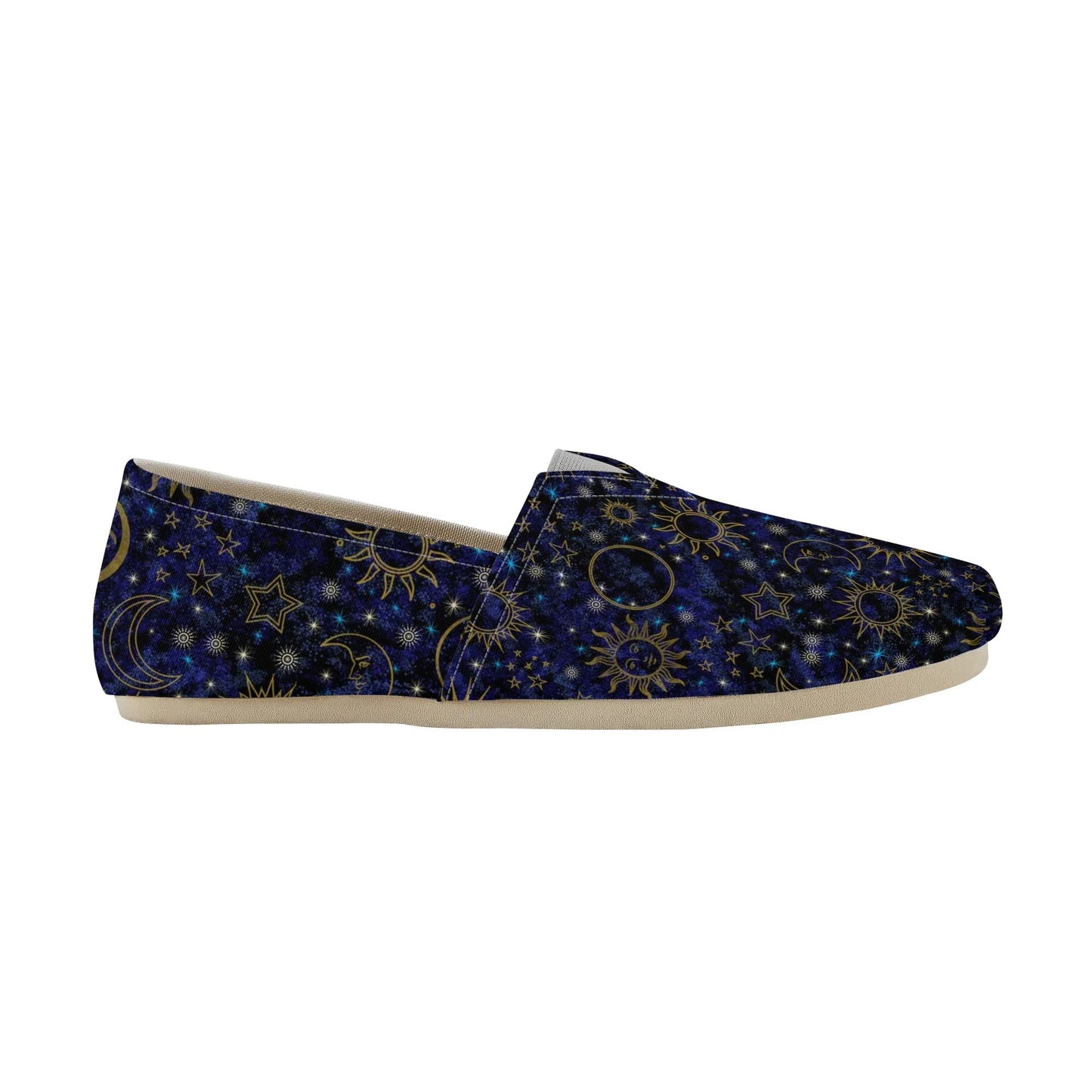 Night Sky Celestial Galaxy Womens Casual Slip On Shoes