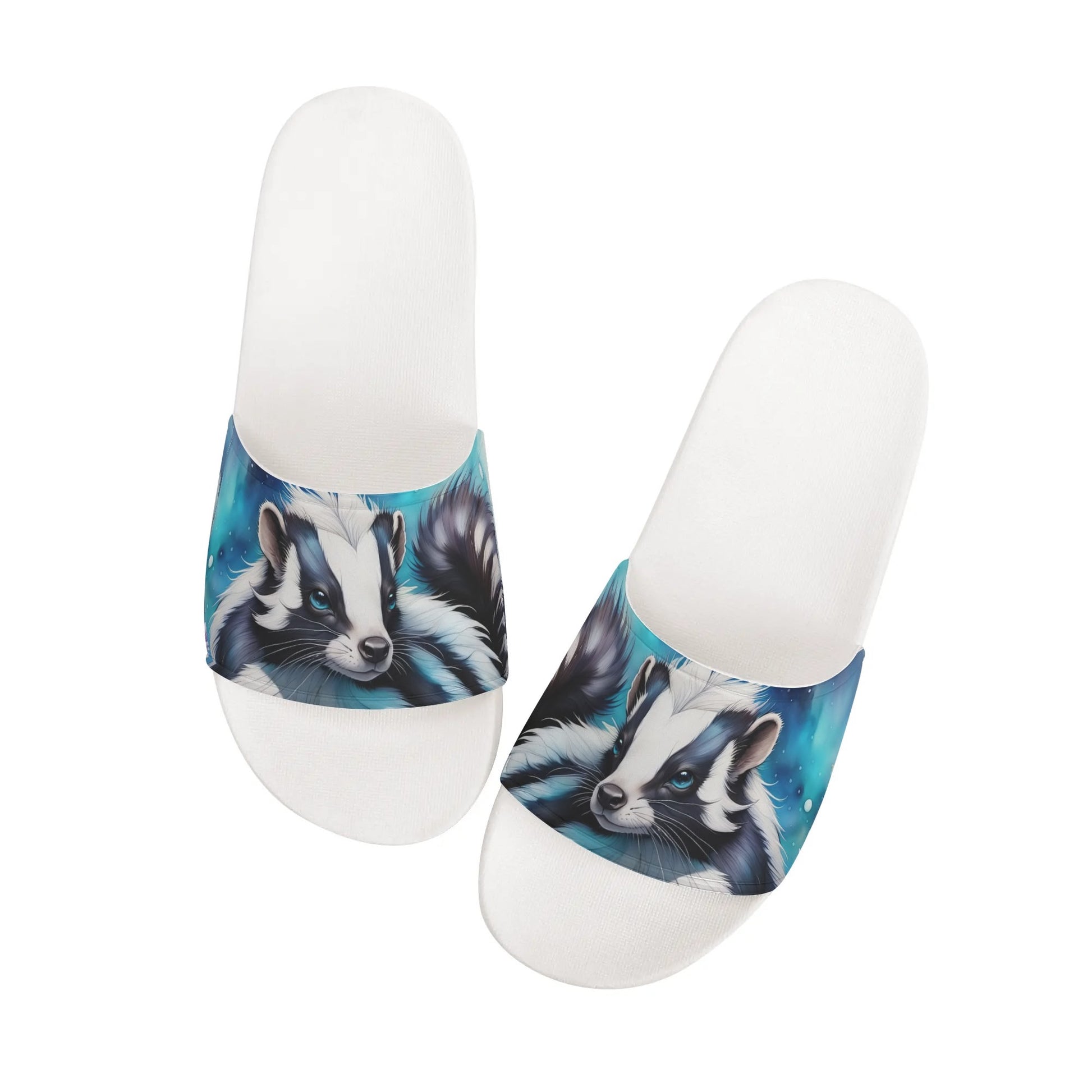 Blue Skunk Womens Slide Sandals