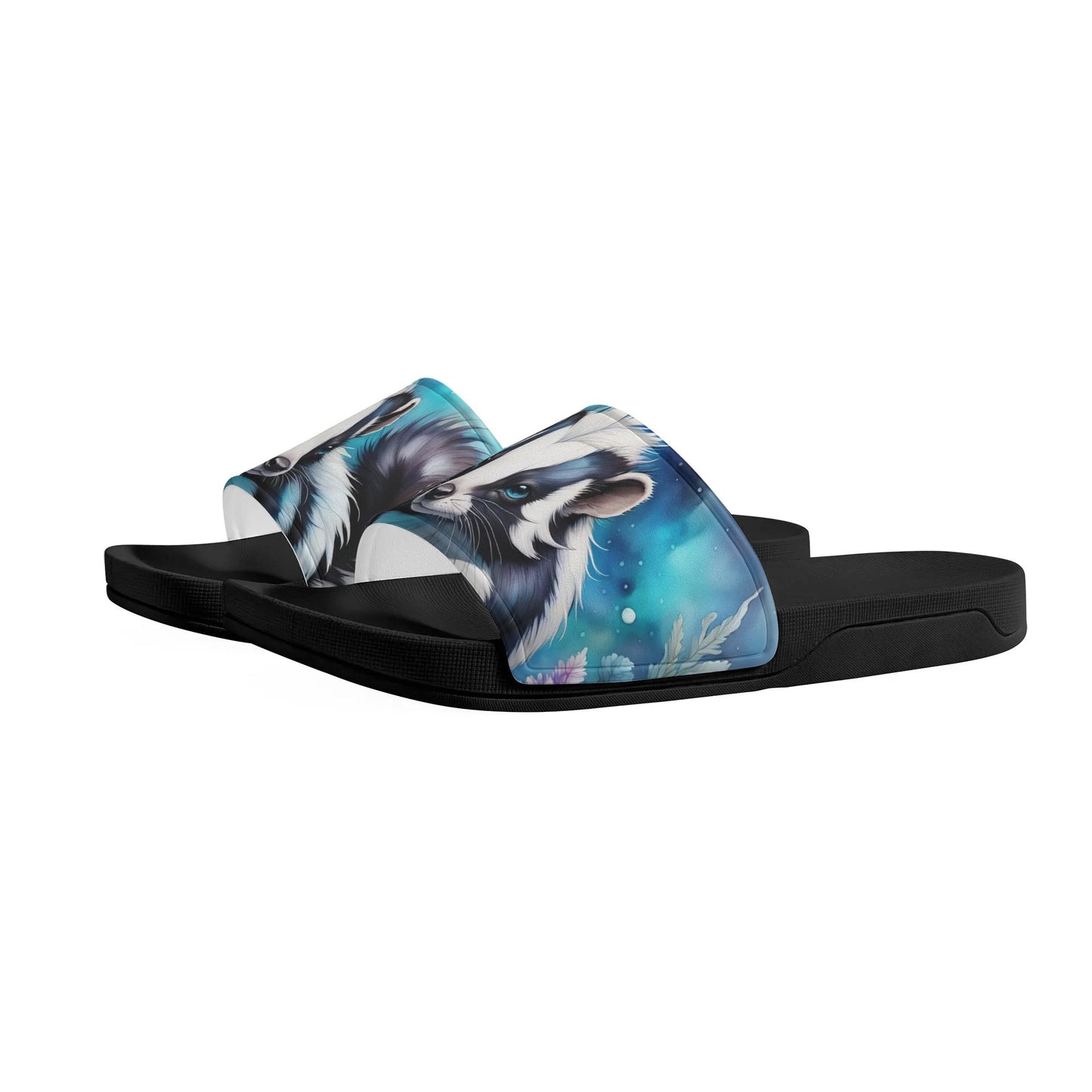 Blue Skunk Womens Slide Sandals