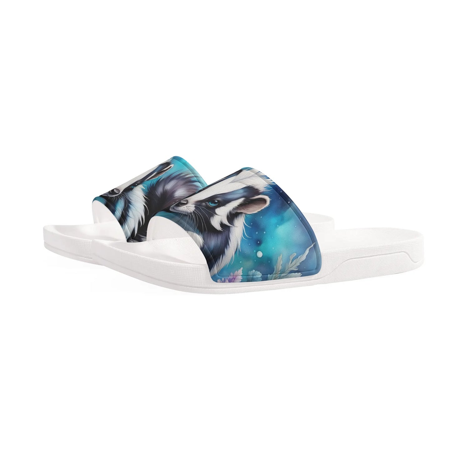 Blue Skunk Womens Slide Sandals