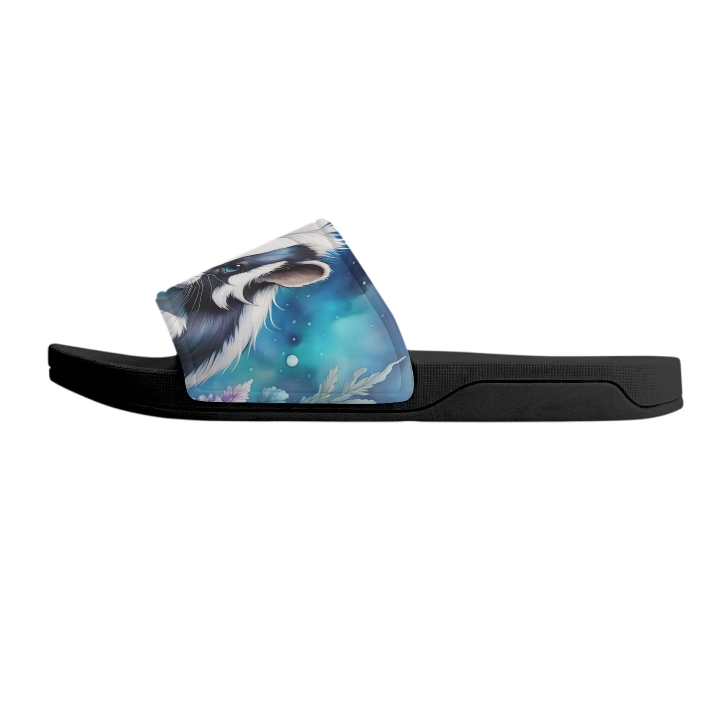 Blue Skunk Womens Slide Sandals