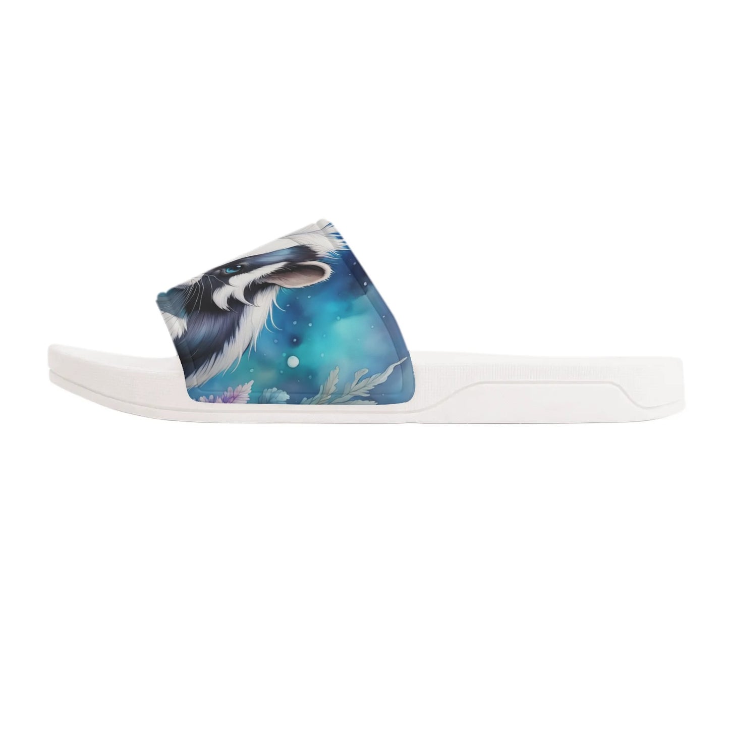 Blue Skunk Womens Slide Sandals