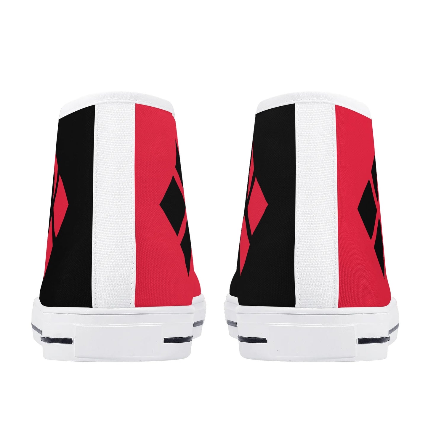 Harley Half-Opposites 3 Diamond Joker Womens High Top Canvas Shoes