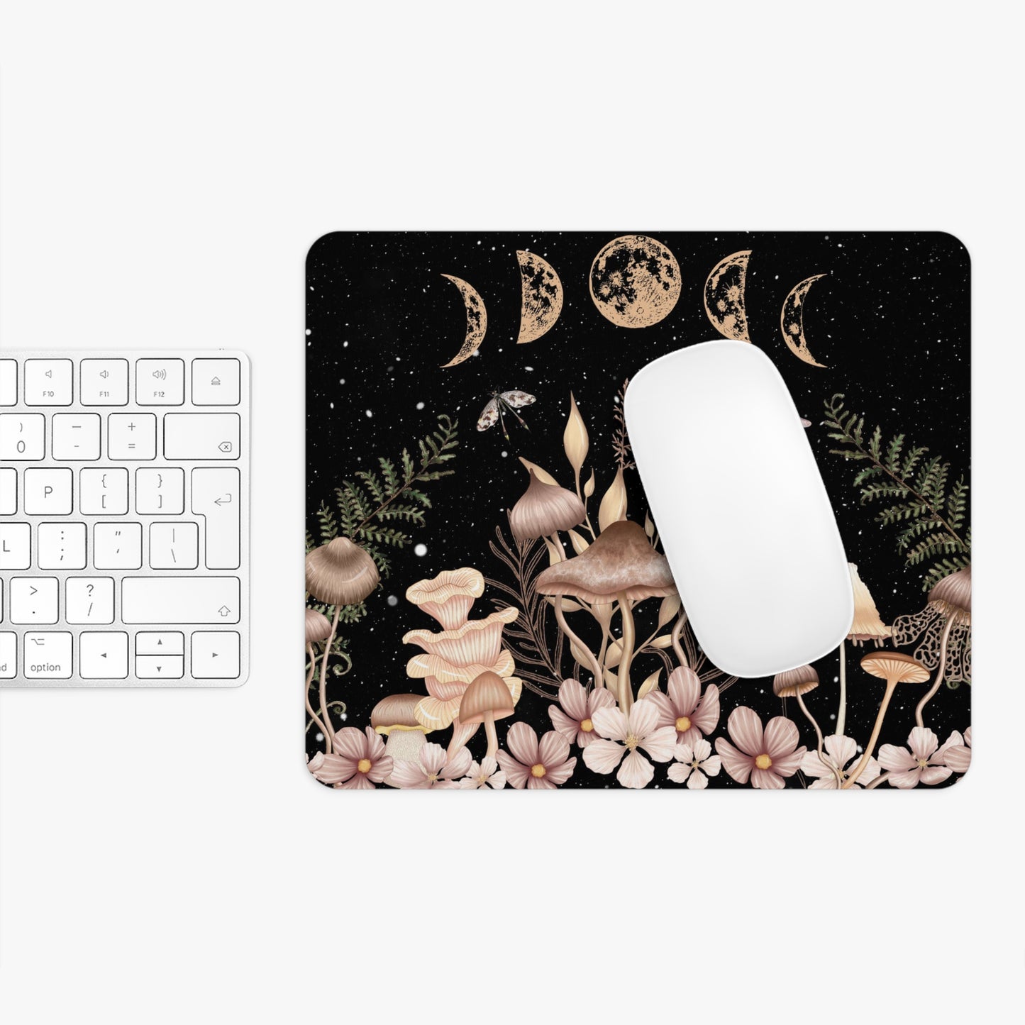 Elegant Mushrooms Mouse Pad, Neutral Office Accessories