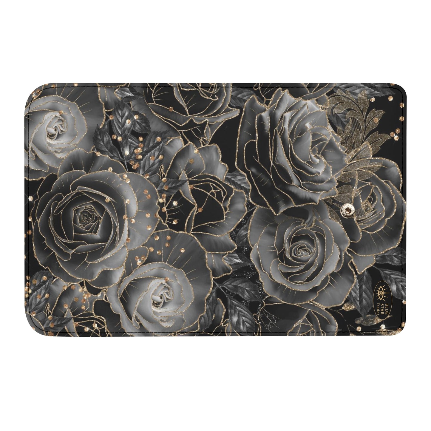 Black Roses Goth Vegan Trifold Clutch Wallet