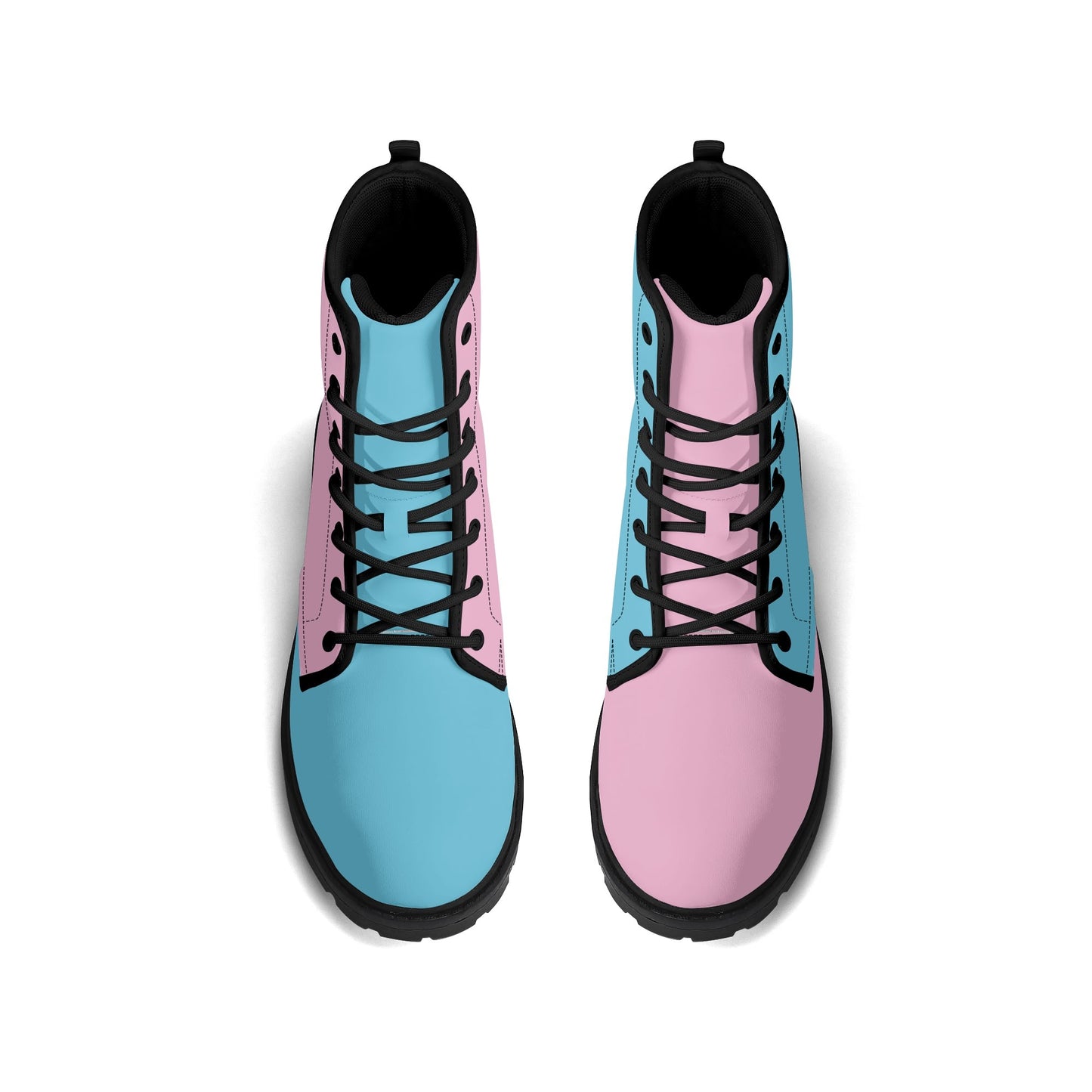 Pastel Pink Harley Womens Vegan Combat Boots