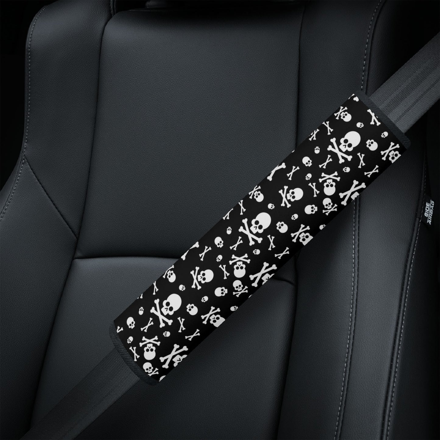 Skulls and Crossbones Car Seat Belt Cover