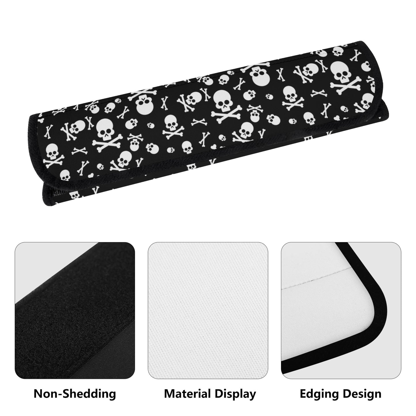 Skulls and Crossbones Car Seat Belt Cover