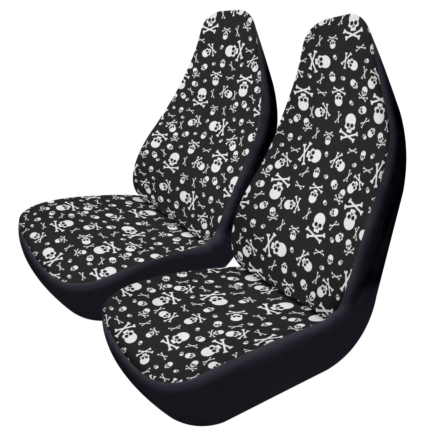 Skulls and Crossbones Pattern Front Car Seat Covers