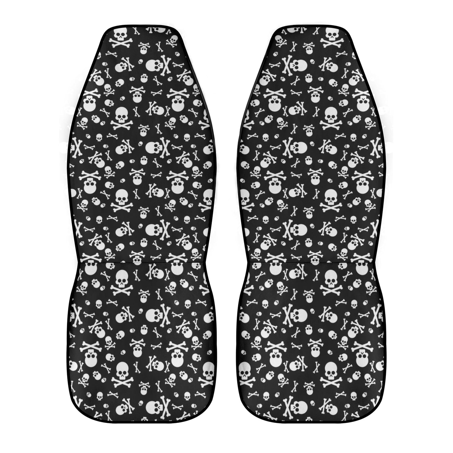 Skulls and Crossbones Pattern Front Car Seat Covers