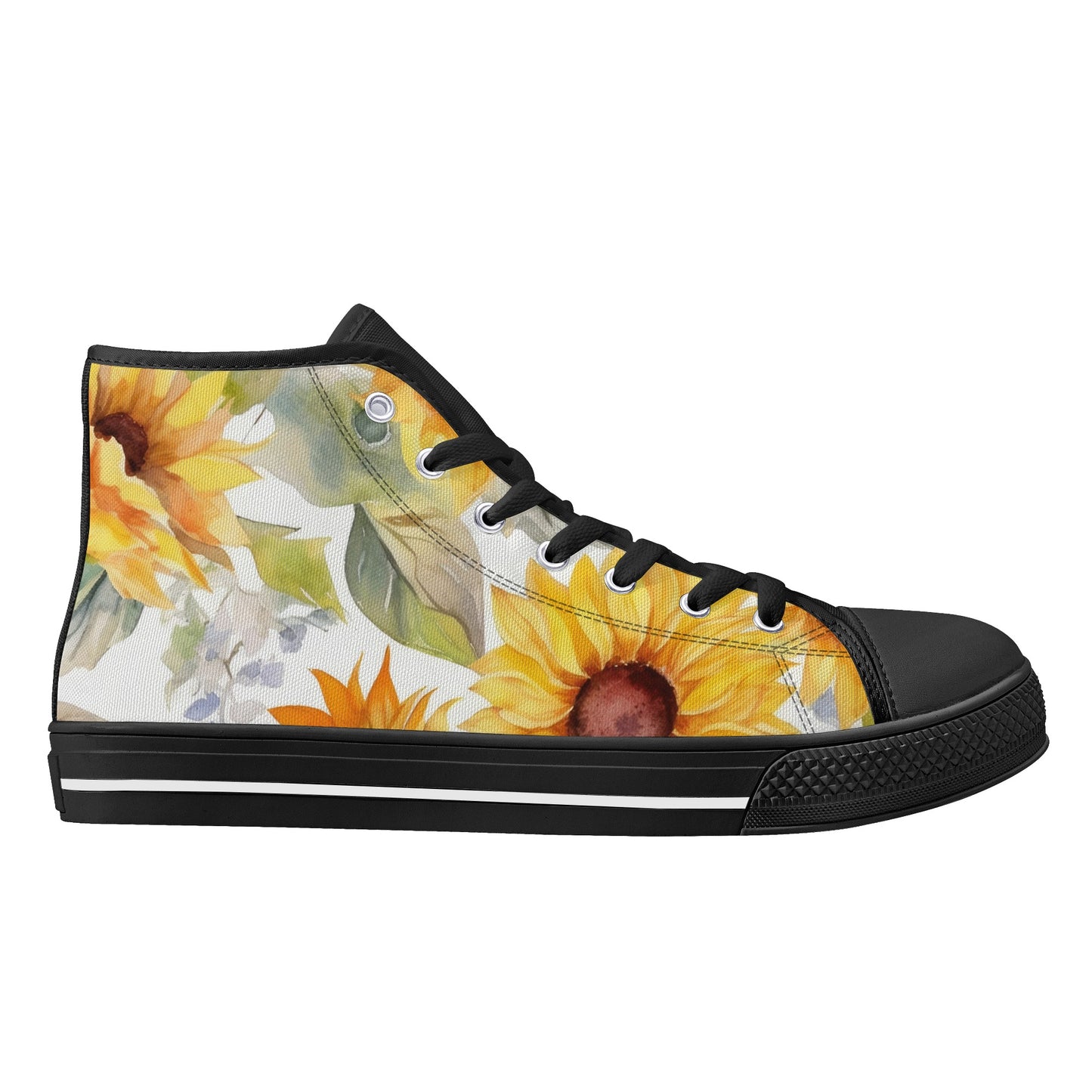 Sunflowers Womens High Top Canvas Shoes