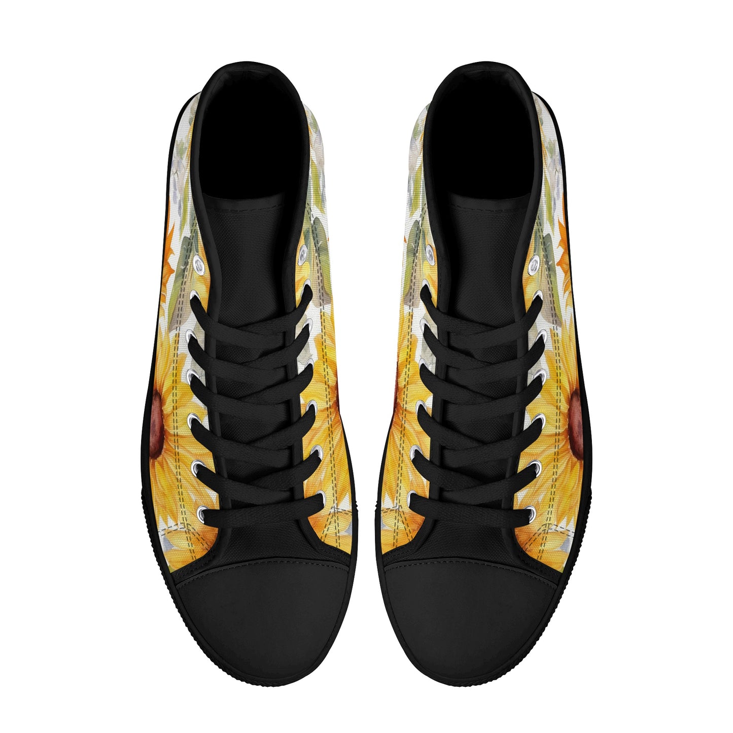 Sunflowers Womens High Top Canvas Shoes