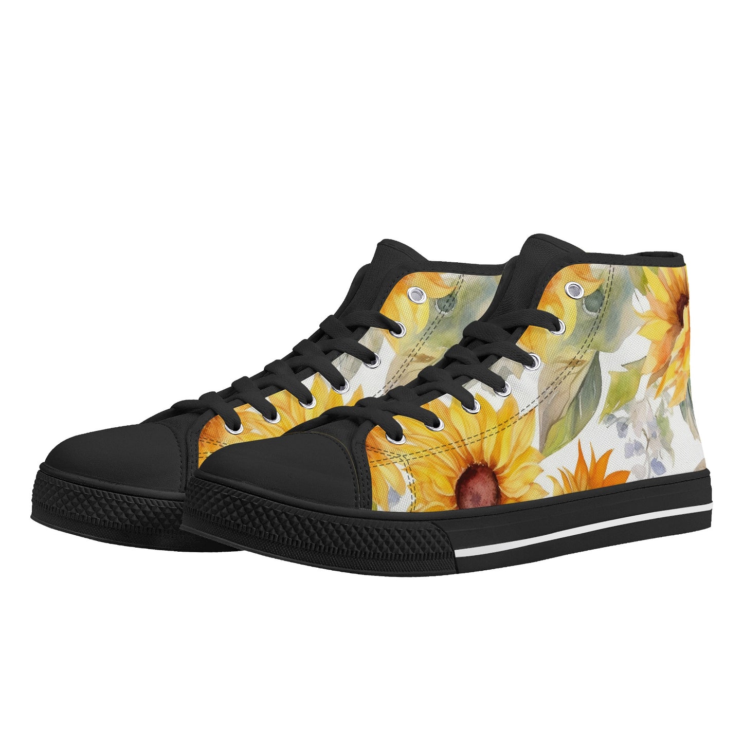 Sunflowers Womens High Top Canvas Shoes