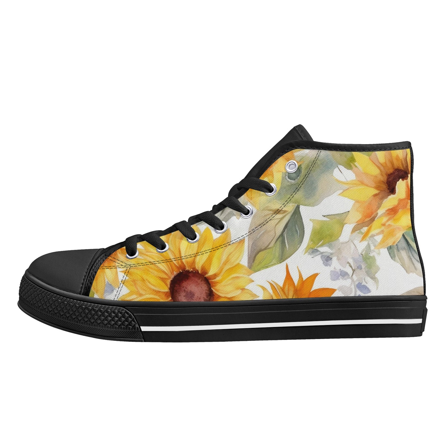 Sunflowers Womens High Top Canvas Shoes