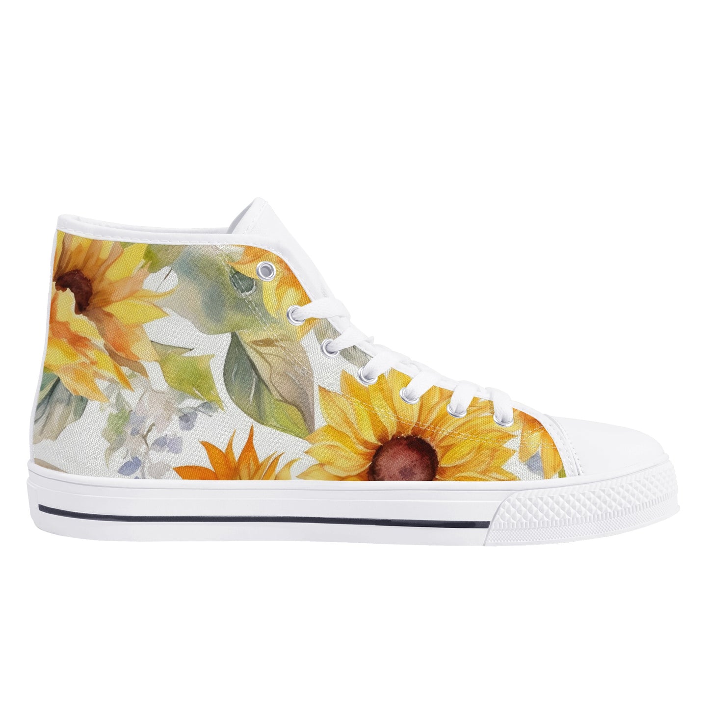 Sunflowers Womens High Top Canvas Shoes