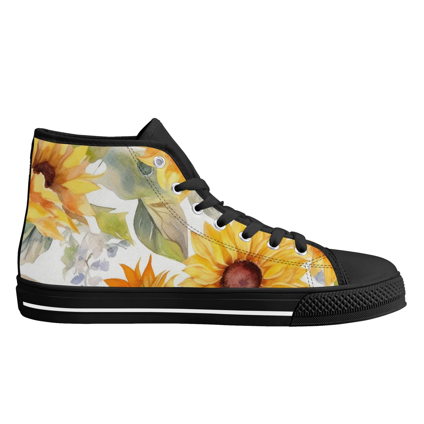 Sunflowers Womens High Top Canvas Shoes