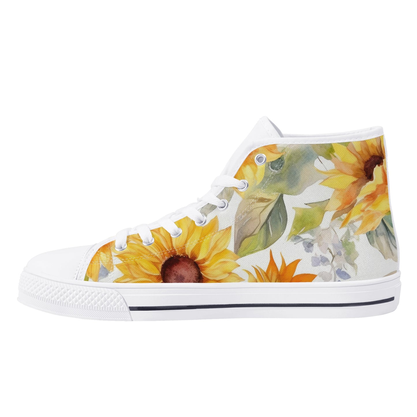 Sunflowers Womens High Top Canvas Shoes