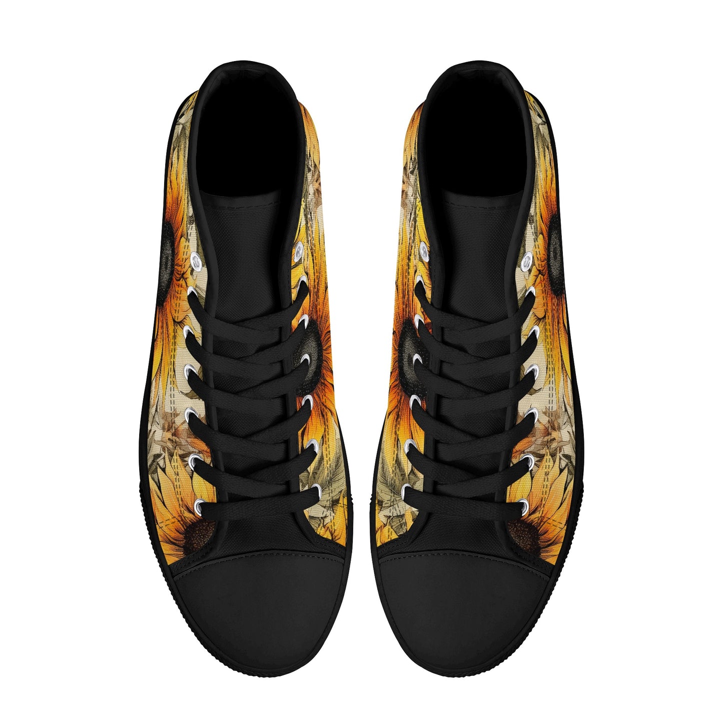 Sunflowers #7 Womens High Top Canvas Shoes