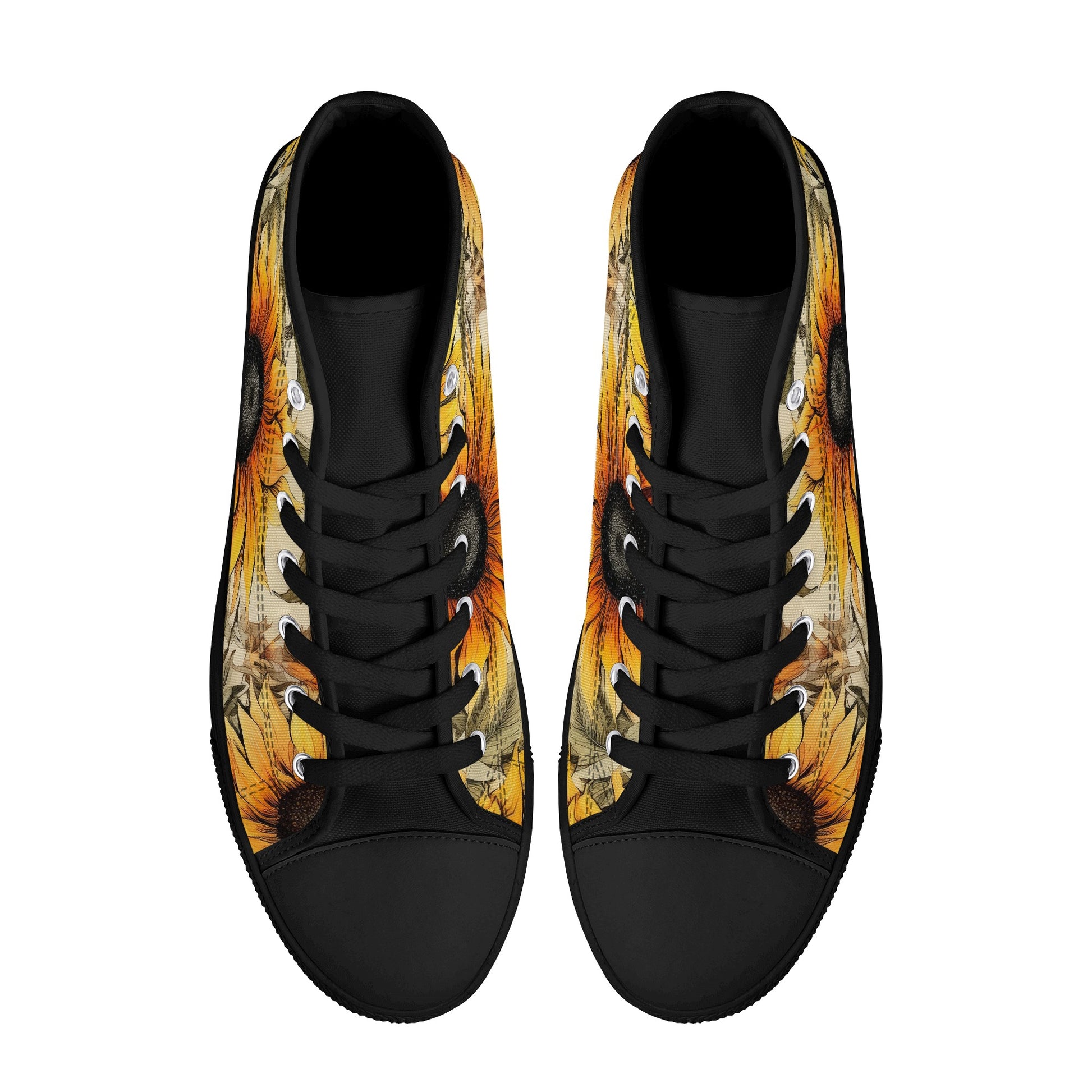 Sunflowers #7 Womens High Top Canvas Shoes