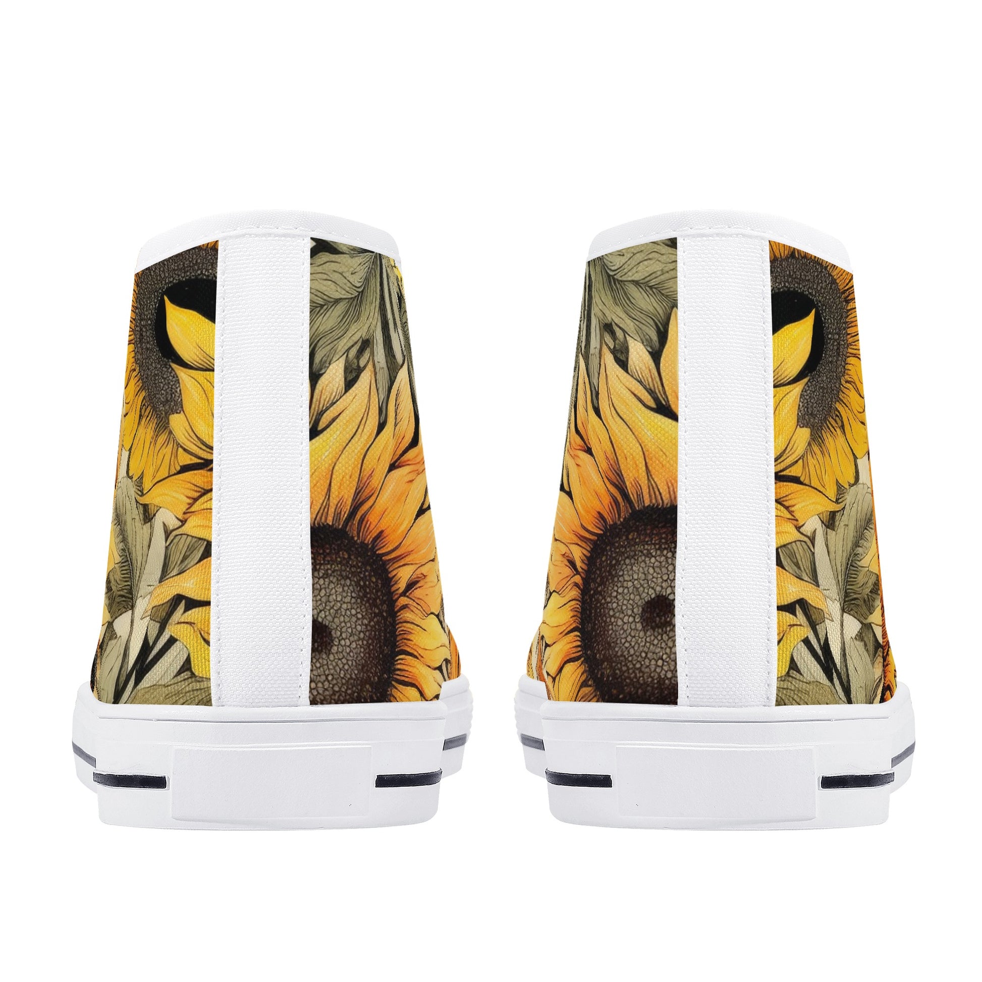 Sunflowers #7 Womens High Top Canvas Shoes