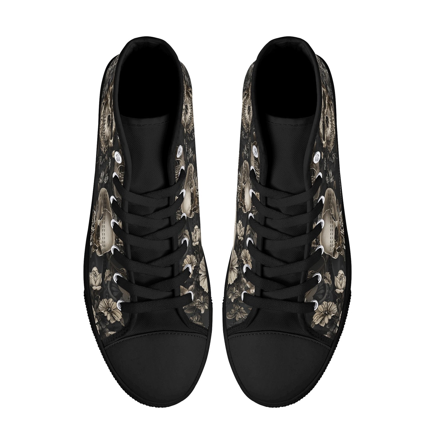 Rococo Skulls #5 Mens High Top Canvas Shoes