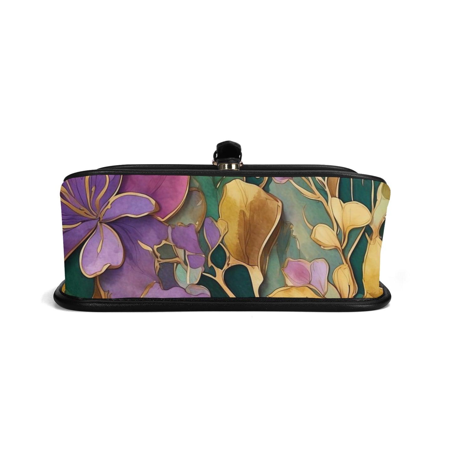 Mardi Gras Womens Vegan Buckle Shoulder bag