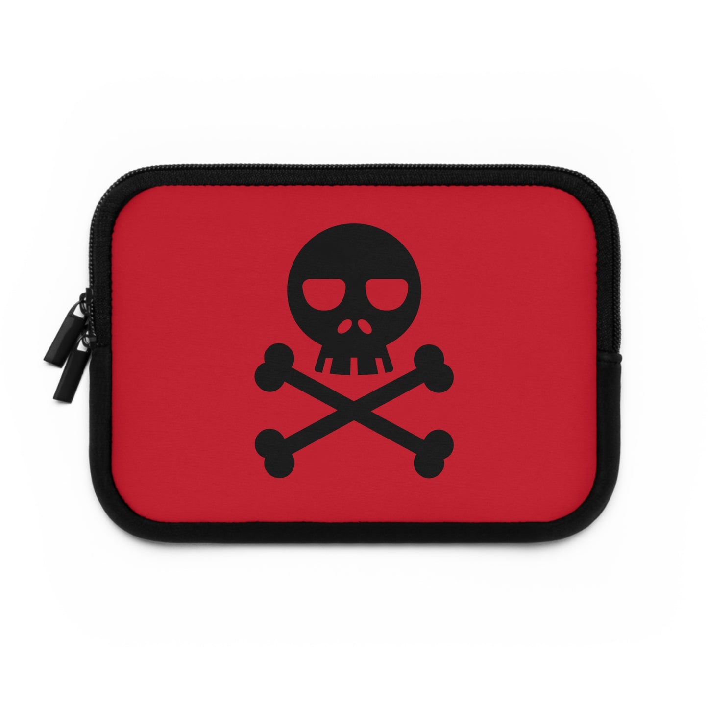 Red Skull and Crossbones Laptop Case, Punk laptop sleeve