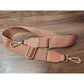 brown purse strap, guitar strap, adjustable bag strap
