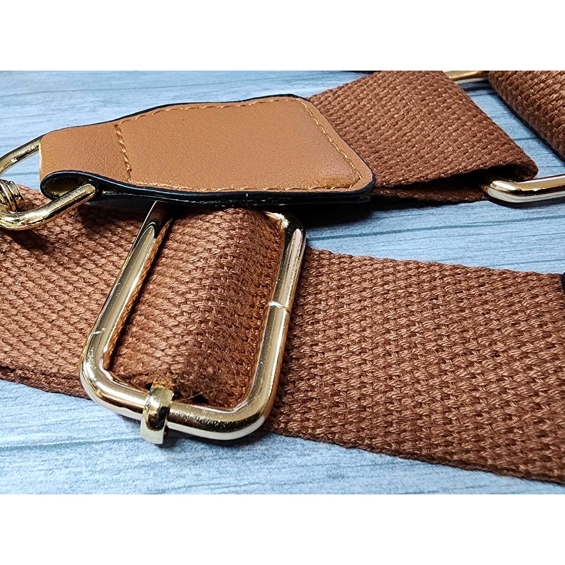 brown purse strap, guitar strap, adjustable bag strap