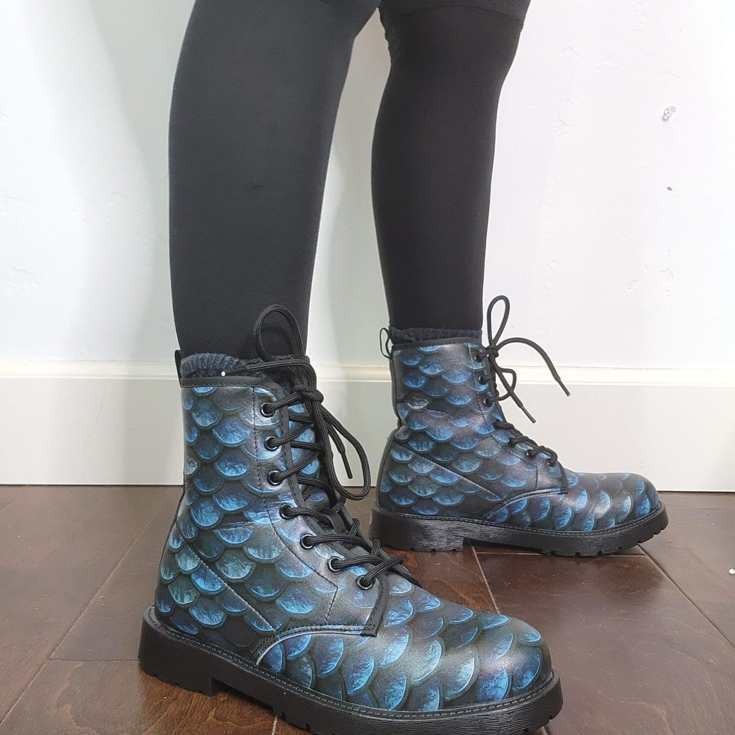 Dark Blue Dragon Scales Boots EU38 / Women's 7 Men's 5
