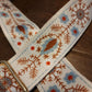 Boho White and Light Blue Purse Strap, Bag Strap | 28 - 50 Inch Guitar purse straps