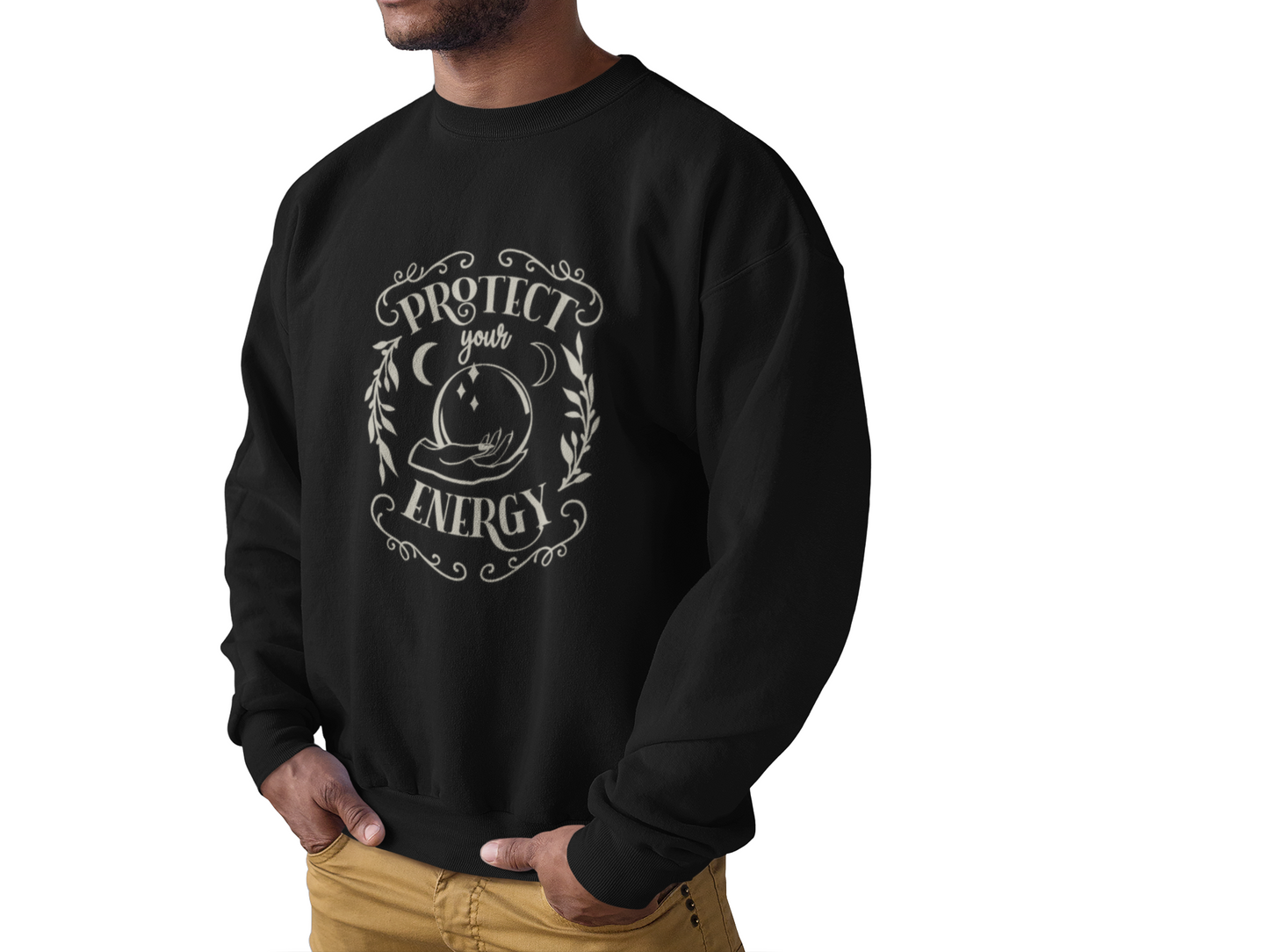 Protect Your Energy | Witchy Black Sweatshirt