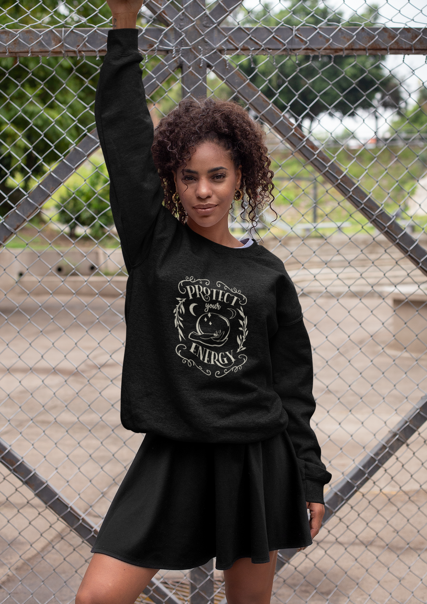 Protect Your Energy | Witchy Black Sweatshirt