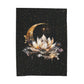 Lotus Moon Witchy Velveteen Plush Blanket