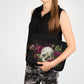 Gothic Skull and Violet Flowers Laptop Case, laptop sleeve, ipad tablet padded cover travel case