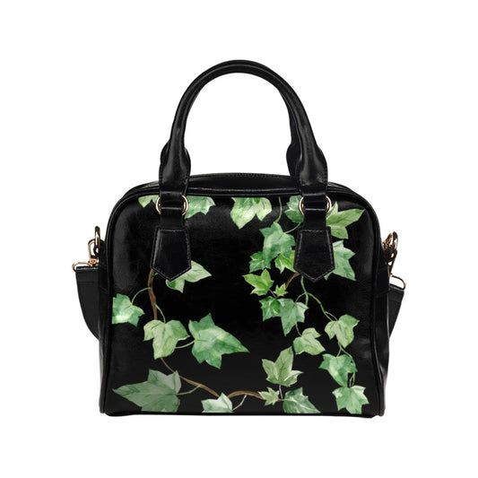 Black and Green Ivy Bowler Bag Purse (Handbag, Shoulder Bag)