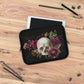 Gothic Skull and Violet Flowers Laptop Case, laptop sleeve, ipad tablet padded cover travel case