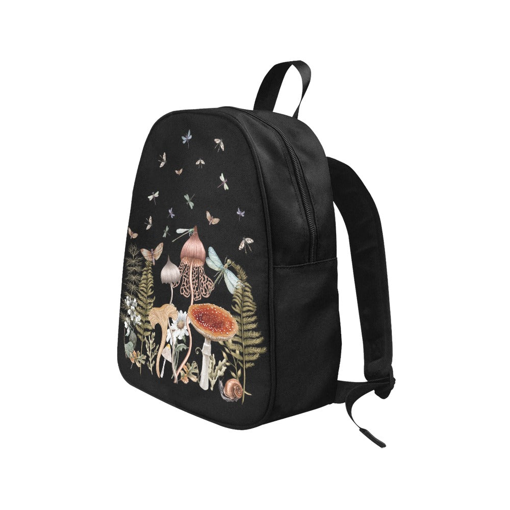 mushrooms backpack, witchy back pack