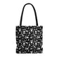 Skull and Crossbones Tote Bag, Goth Tote Bag, Polyester Canvas Tote Bag, Shopping Bag, Reusable Tote