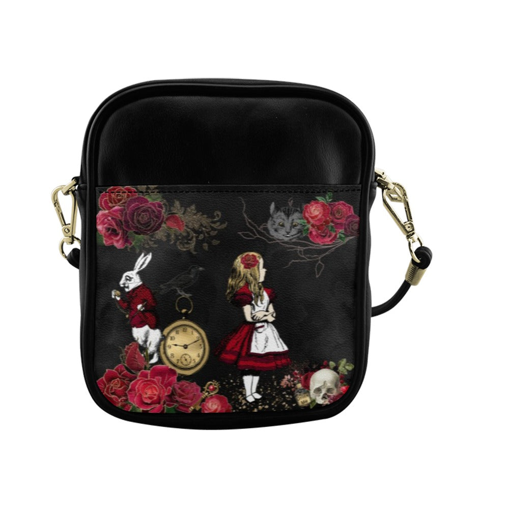 Red Alice in Wonderland Mini Phone Purse - Crossbody Sling Bag