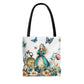 White Alice in Wonderland Tote Bag