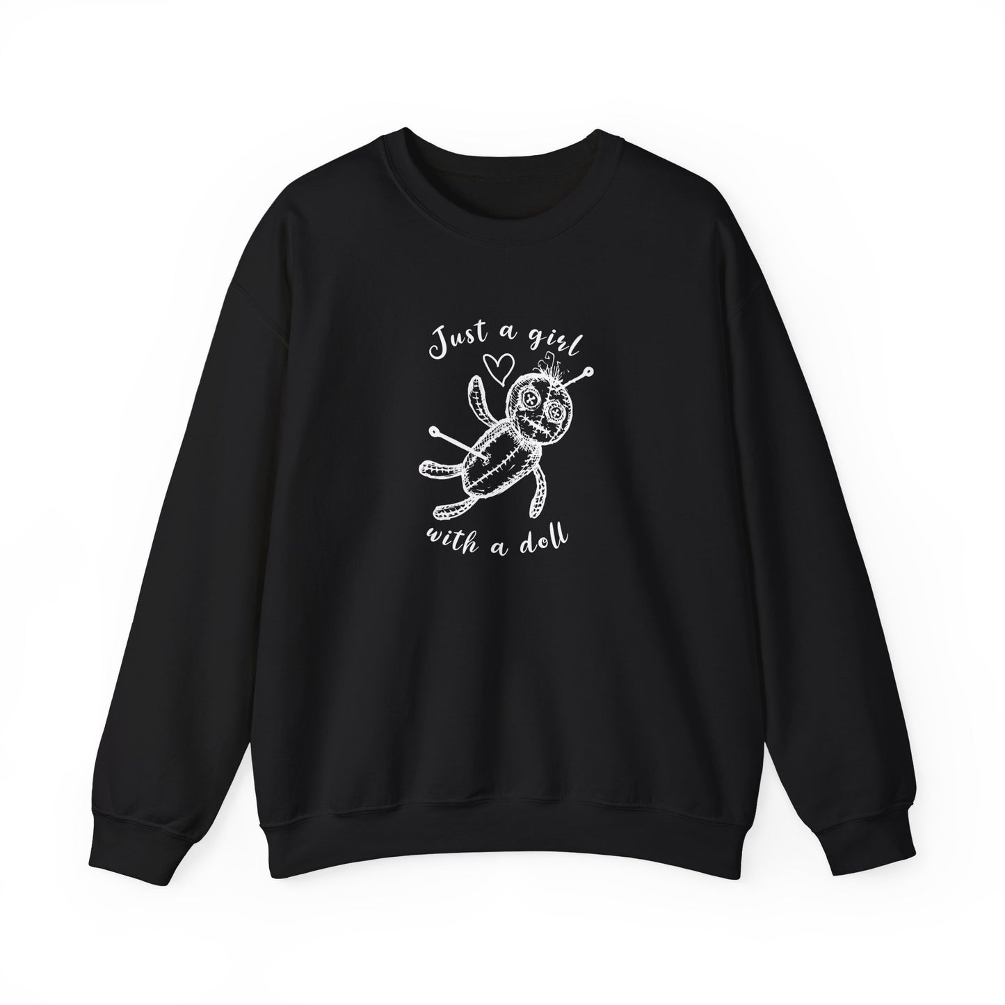 Just A Girl With A Doll Voodoo Sweatshirt | Funny Humor Sweater